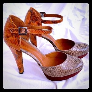 Gorgeous python heels from Anthropologie Sz 9/40